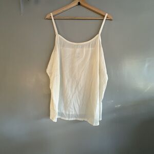 Lane Bryant Top Round Neck Sheer Tank Size 18